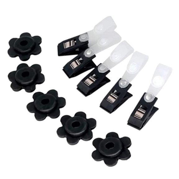 PAMINGONO Garden Flag Stoppers Rubber Stops 5 Clips for Outdoor Flag Holders