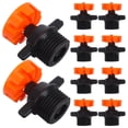 thumbnail image 1 of PAMINGONO Garden Hose Nozzle Sprayer High Pressure 10Pcs 360 Degree Rotating Sprinkler Heads Orange 1.4X0.9X0.9in, 1 of 8