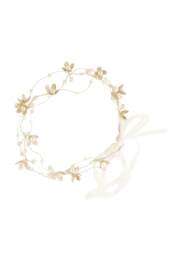 Golden Bridal Hair Piece Elegant Headband for Weddings and Parties