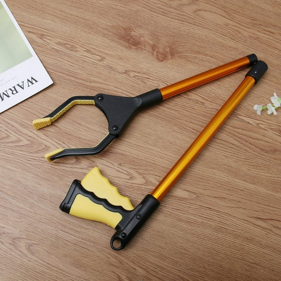 PAMINGONO Litter Picker Garbage Collector Aluminium Alloy Golden 1PC Widened Clamp
