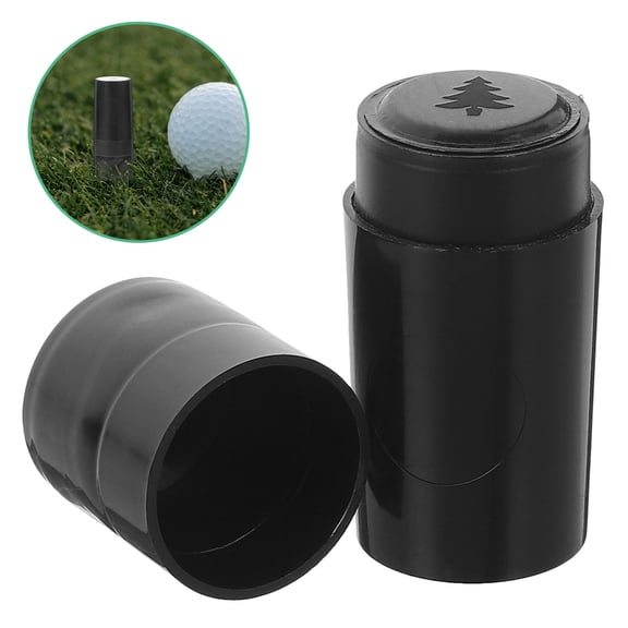 PAMINGONO Black Portable Golf Ball Stamper Practical Reusable Plastic Marker for Golf