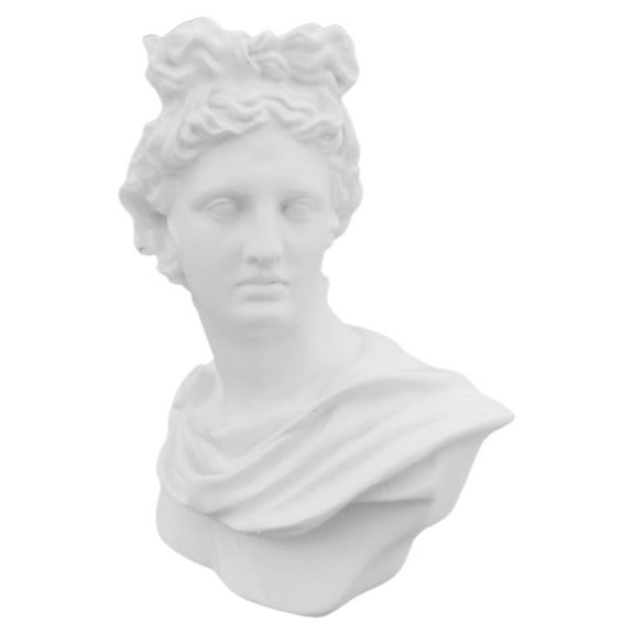 PAMINGONO Bust Statue 1Pcs White Resin 11.8x7.9x2.4in for Visual Enjoyment