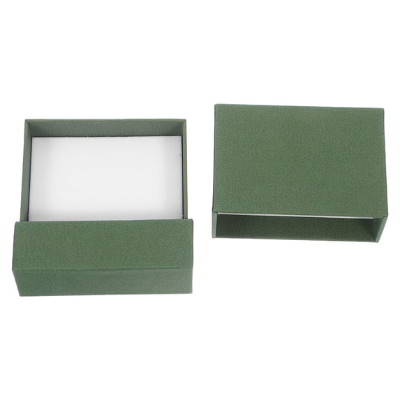 PAMINGONO Elegant Green Jewelry Presentation Box Compact Organizer for Necklaces Rings and Trinkets
