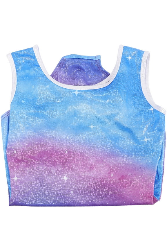 Gymnastics Leotards For Girls Stage Performance Dancing Ballet Sleeveless Round Neckline 1 Piece