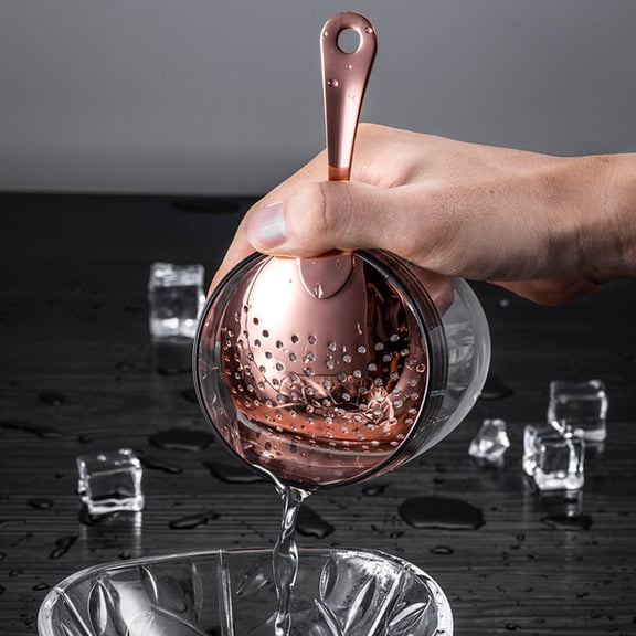 PAMINGONO Polished Stainless Steel Cocktail Strainer Ergonomic Bar Supply for Home and Restaurant