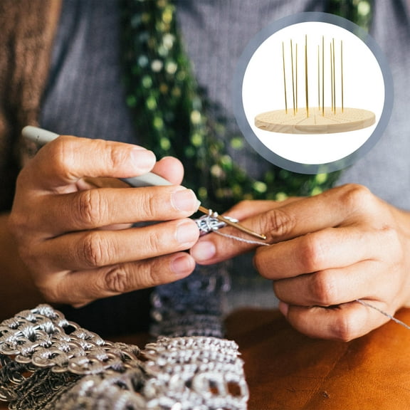 PAMINGONO 1 Set Yarn Blocking Board Handmade Knitting Tool Wood Light Brown for Knitting Supplies