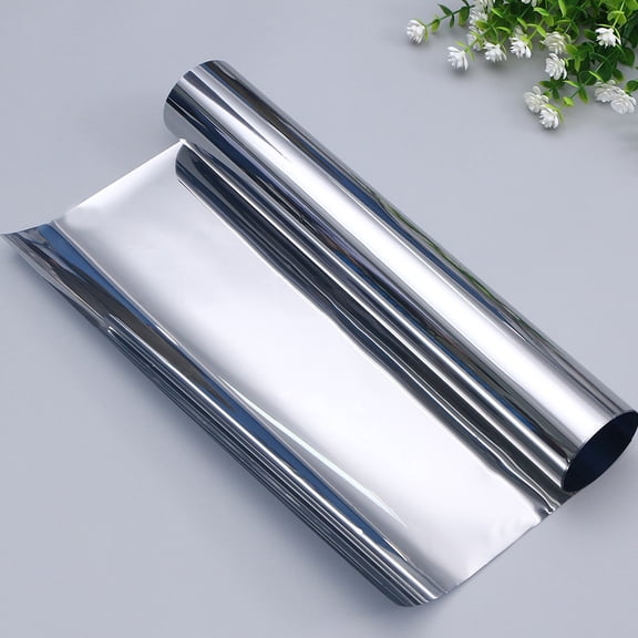 PAMINGONO 1Pack Window UV Film Heat Blocking Silver Privacy Window Tint for Home Use