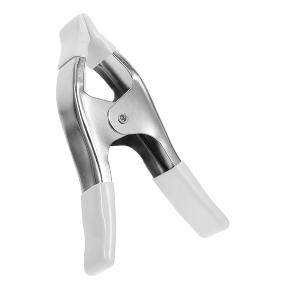 PAMINGONO Heavy Duty Nickel-Plated Metal Spring Clamp with PVC Grip for Photography Backdrops, Crafts, and Home Projects