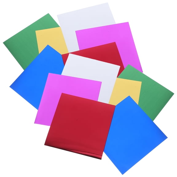 PAMINGONO Heavy Metallic Cardstock Foil Sheets Mirror Paper for Origami and Decorative Craft Use