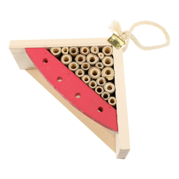 PAMINGONO Insect Bee House Beekeeping-Houses Bee Habitat Wooden House For Outdoor Decor