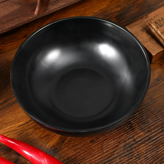 PAMINGONO 2Pcs Bowls Black Food Serving Bowls with Smooth Surface