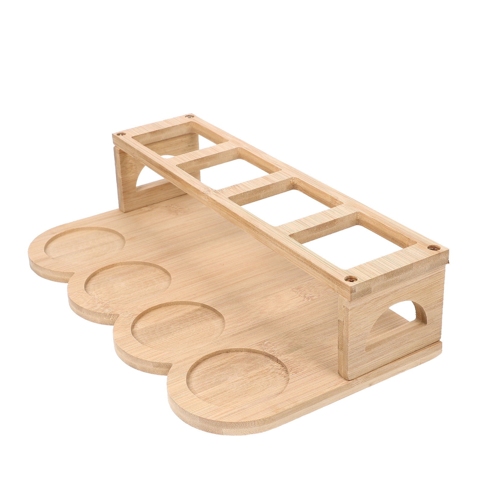 PAMINGONO Home Use Khaki Wood Seasoning Stand Countertop Oil Bottle ...