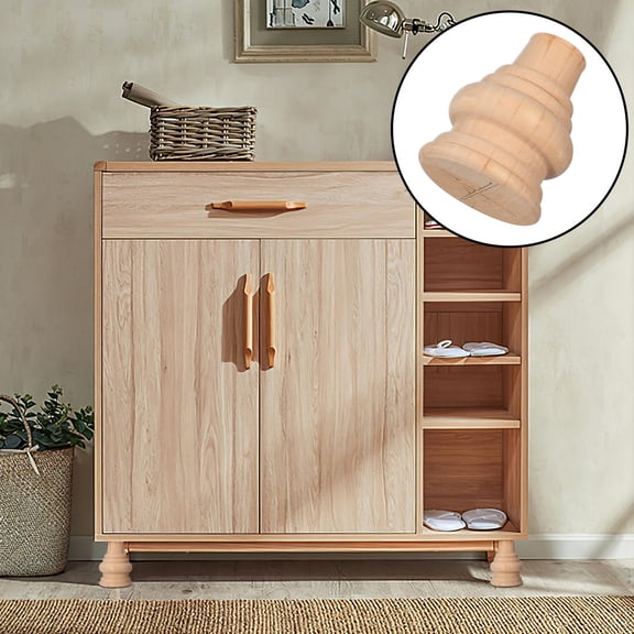 PAMINGONO Round Wood Furniture Legs Replacement Sofa Feet for Home Table and Couch