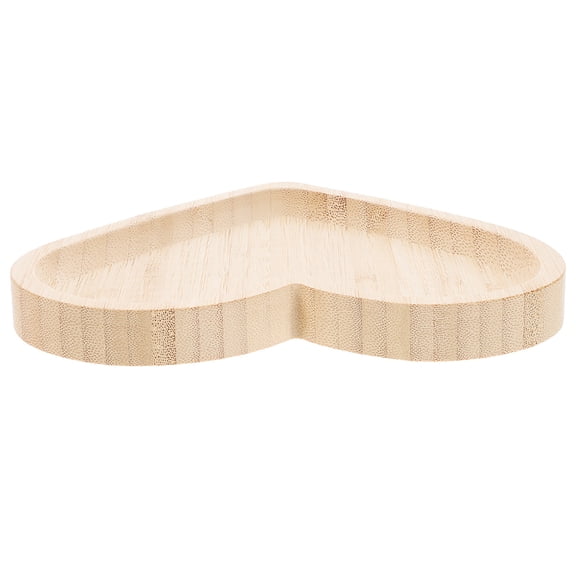 PAMINGONO Heart Shape Decorative Trinket Dish for Friends Khaki Wood 1Pack