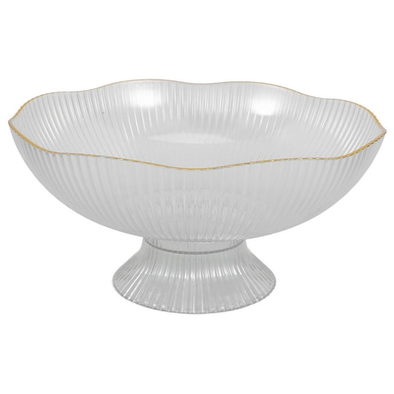 PAMINGONO Pedestal Fruit Bowl Plastic Fruit Display Family Dining Table 1Pcs