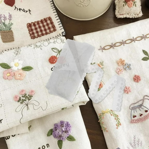 PAMINGONO White Cotton Eyelet Lace Trim with Embroidered Ribbon for Sewing, Crafting, Projects and Decorative Accents