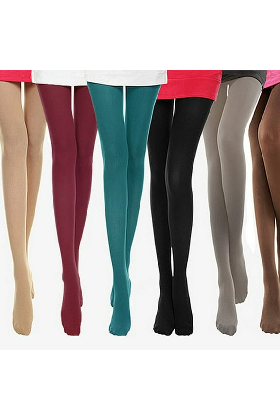 Thick Tights Pantyhose Tights Elastic Leggings Black 1Pack