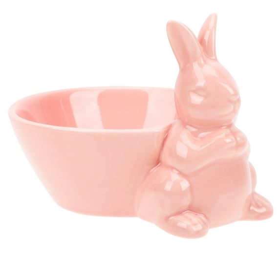 PAMINGONO Lovely Easter Ceramic Tableware Fun Bunny Model Bowl Dining Table Decor Cute Rabbit Rice Bowl for Oatmeal Soup