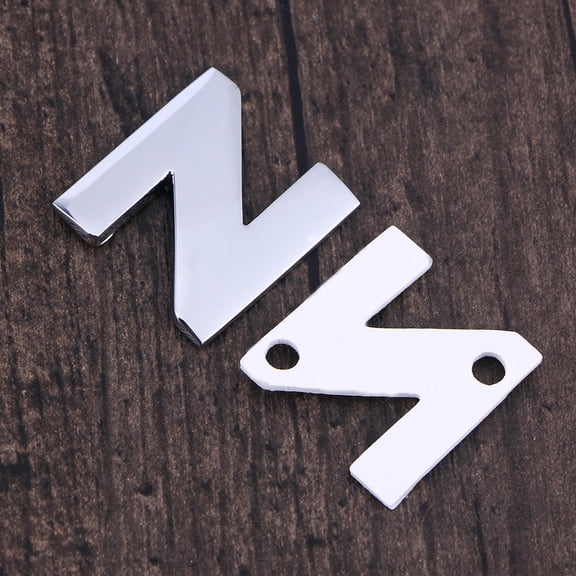PAMINGONO Metal Alphabet Car Emblem Sticker DIY Removable Waterproof Silver