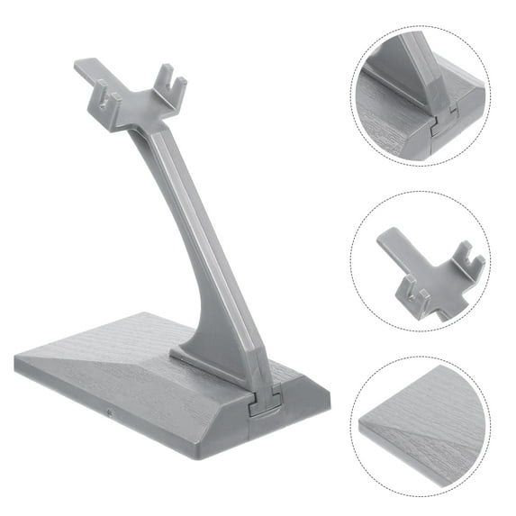 PAMINGONO Aircraft Display Stands for Model Airplanes Grey Plastic 3pcs 3.6x3.1x1.9in