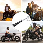 PAMINGONO Black Aluminum Alloy Adjustable Motorbike Kickstand Metal Feet Rack with Easy Installation
