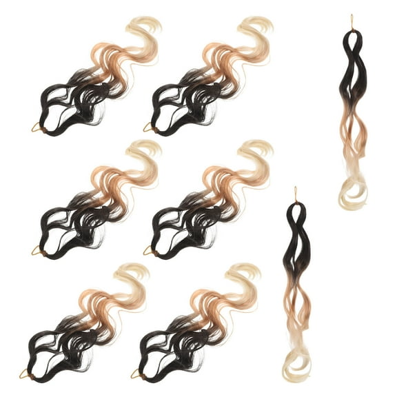 PAMINGONO Multi Color Synthetic Fiber Dread Locks Hair Extensions for Women's Unique Three Strand Design 8pcs