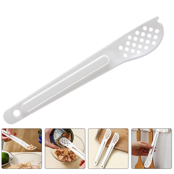 PAMINGONO Ergonomic Can Tool Canning Slotted Spoon White 1Set 7.7X1.2X0.8In