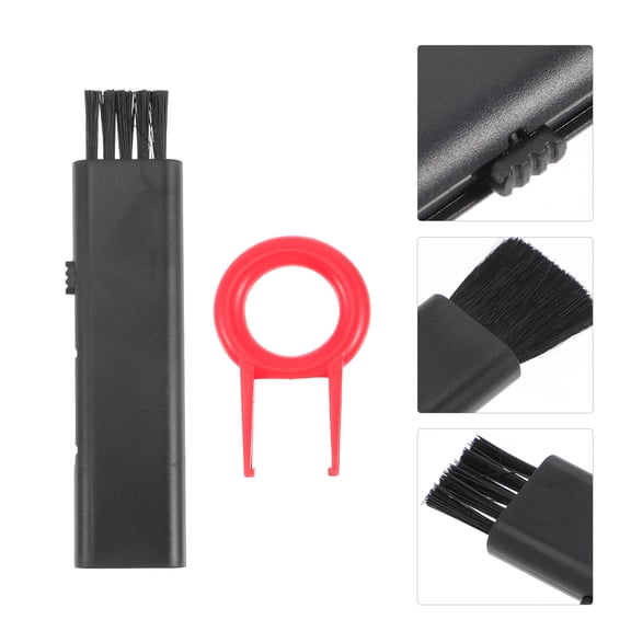 PAMINGONO Multifunction Keyboard Cleaner Brush, Plastic Keycap Puller Tool for Laptop Mechanical Keyboard, Black PC Accessory