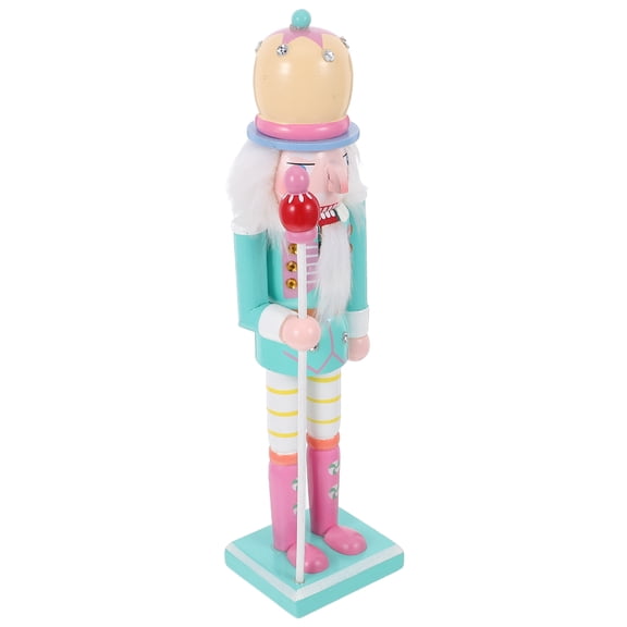 PAMINGONO Wooden Nutcracker Soldier Figurine Green Home Decor Set for Holiday Gatherings and Festive Celebrations