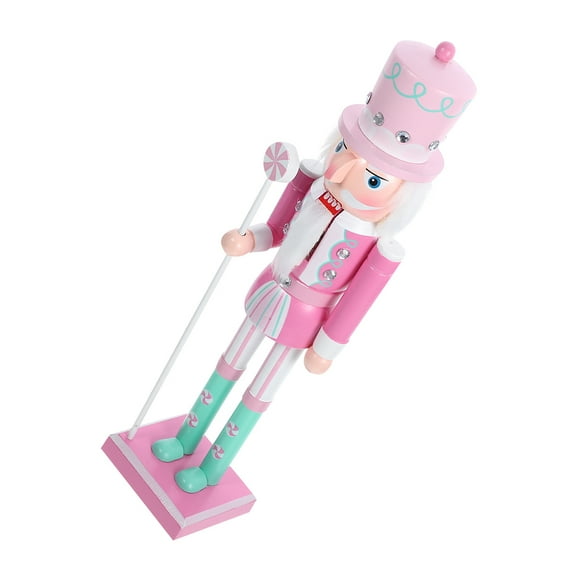 PAMINGONO Nutcracker Tree Ornaments 1Pcs Pink Wooden Soldier Figure for Holiday Decor