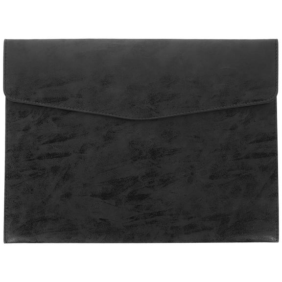 PAMINGONO PU Document Holder Black Large Office File Organizer for Document Storage