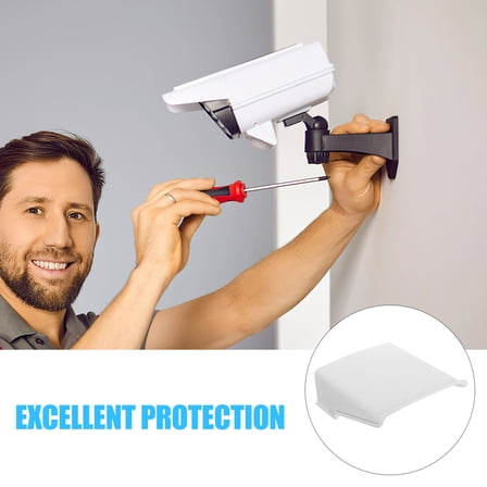 PAMINGONO Sun Rain Camera Cover Shield Plastic White Outdoor Camera Cover 1Set