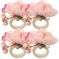 thumbnail image 1 of PAMINGONO Pink Alloy Napkin Rings Decorative Serviette Ring For Parties And Banquets, 1 of 8