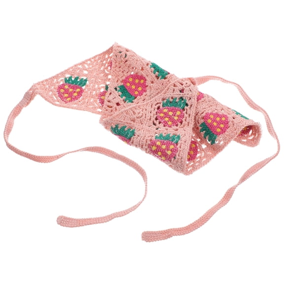 PAMINGONO Pink Crochet Headband Scarf 1Pack for Daily Life and Travel