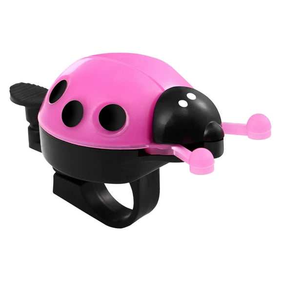 PAMINGONO Pink Plastic Bike Bell 1Pack Ladybug Design for Cycling Safety and Crowd Control