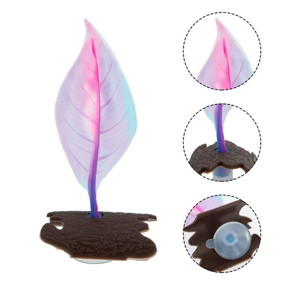 PAMINGONO Pink Silicone Betta Rest Leaf Fish Tank Artificial Plant 1Pcs