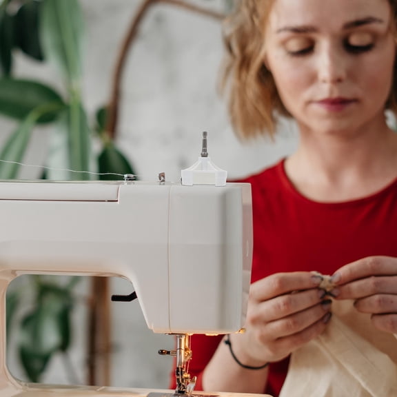 PAMINGONO Plastic Knitting Machine with Power Adapter, ABS Material, White Handle for Home Use and Craft Projects