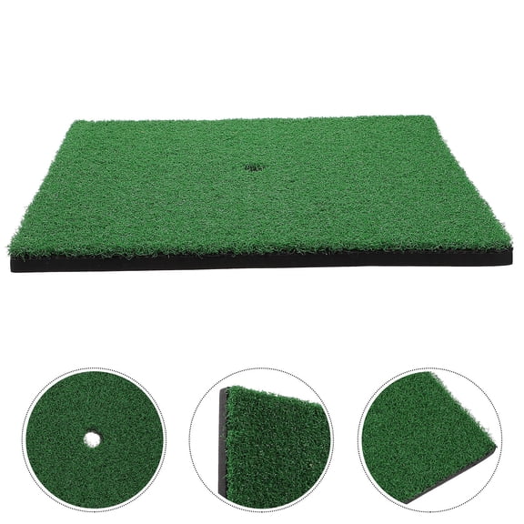 PAMINGONO Portable Golf Practice Mat with Green Artificial Turf, and Odor-Free Material for Indoor and Outdoor Use