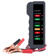 PAMINGONO 12v and Battery Overload Reminder Car Battery Tester Lightweight Abs Material