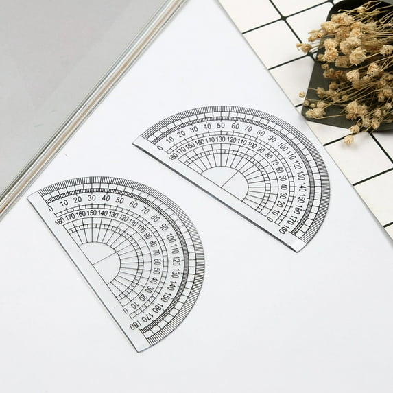 PAMINGONO Math Protractors Standard Shape 10Set Angle Measuring Tools for Teachers