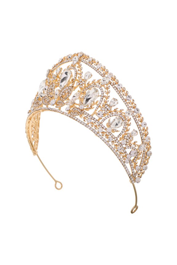 Rhinestone Crystal Tiara Crown Versatile Use Hair Accessories For Women 1Set