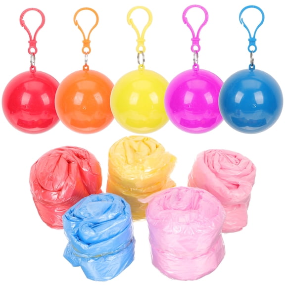 PAMINGONO Raincoat 5Pcs Reusable for Men Women in Fishing and Travel Situations