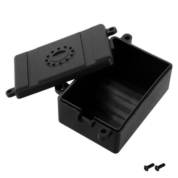 PAMINGONO Durable Rc Receiver Box Black Plastic Dustproof for 1:10 Crawler Models