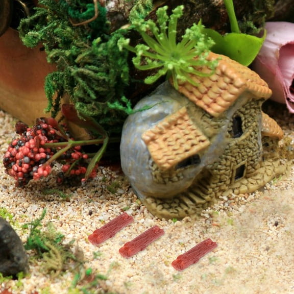 PAMINGONO Red Miniature Tree Stump Models 50Pcs for Enhancement and DIY Crafts