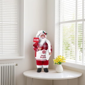 PAMINGONO Red Santa Chef Figurine Christmas Decoration for Festive Holiday Home Display and Seasonal Decor
