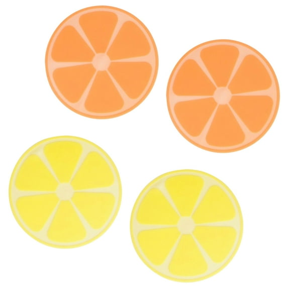 PAMINGONO Reusable Bowl Covers Heat Resistant for Kitchen Use 4 Pcs Orange and Yellow