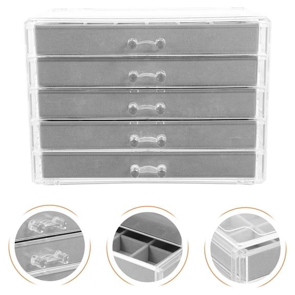 PAMINGONO Shells Display Case Rock Display Case Rectangular Acrylic 1 Set