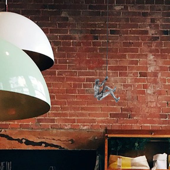 PAMINGONO Room Decor Wall Aesthetic 9.5X8.5X7In Grey Resin Man Statue Industrial Style 1Pcs