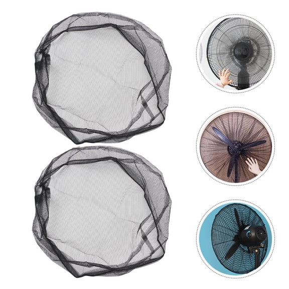 PAMINGONO Outdoor Fan Waterproof Electric Fan Guard Covers Black 2pcs