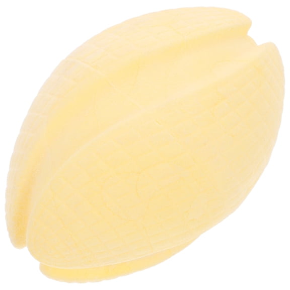 PAMINGONO Rugby Shaped Dog Chew Ball for Training and Playing, Yellow Tpr